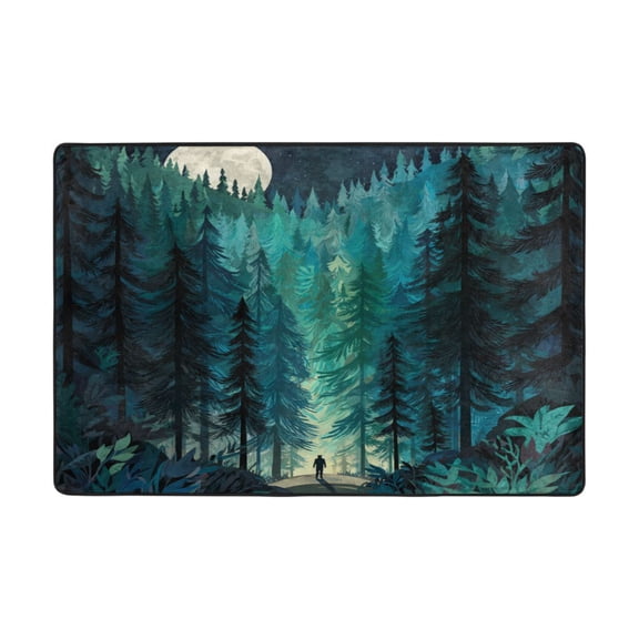 Area Rugs 36"x24" Indoor Non-Slip Wear Resistant Floor Mats Soft Large Carpets for Living Room Bedroom Home Decor Washable Rug Forest Explorer