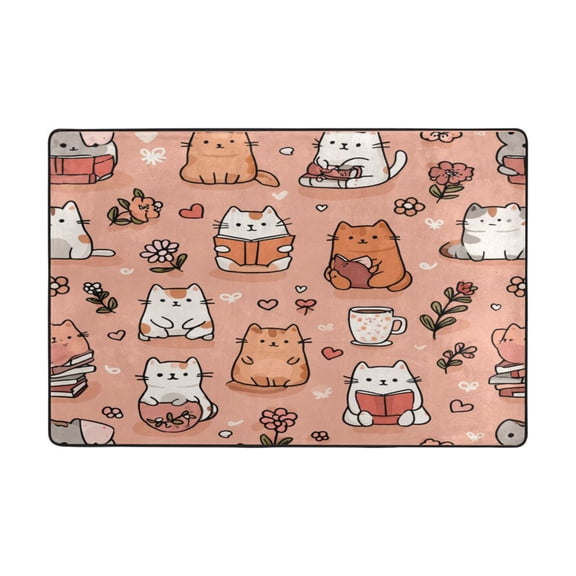 Area Rugs 36"x24" Indoor Non-Slip Wear Resistant Floor Mats Soft Large Carpets for Living Room Bedroom Home Decor Washable Rug Pastel Shades Of Pink