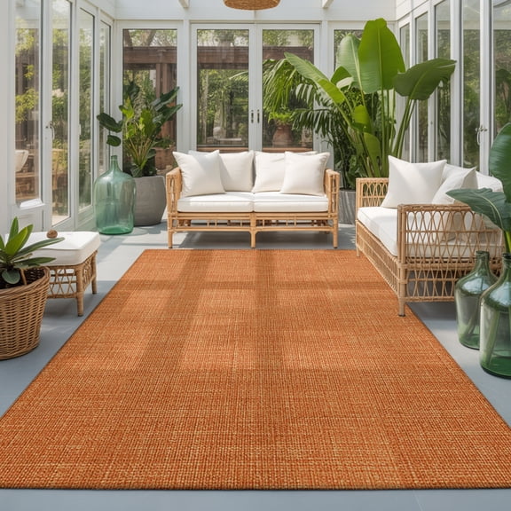 Area Rugs 3x5,Fall Orange Watercolor Non Slip Washable Rug Indoor Carpet Soft Floor Rugs for Home Living Room Bedroom Dining Room Office