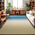 thumbnail image 1 of Area Rugs 4'x6'. Blue Beige Ombre Carpet Runner Indoor Outdoor Rugs Home Decor Aesthetic, Contemporary Art Abstract Aesthetics Non Slip Mats Washable Accent Rug for Living Room Bedroom, 1 of 8
