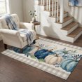 thumbnail image 1 of Area Rugs 4'x6'. Blue White Pumpkin Fall Carpet Runner Indoor Outdoor Rugs Home Decor Aesthetic, Thanksgiving Eucalyptus Retro Non Slip Mats Washable Accent Rug for Living Room Bedroom, 1 of 7