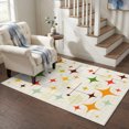 thumbnail image 1 of Area Rugs 4'x6'. Middle Century Carpet Runner Indoor Outdoor Rugs Home Decor Aesthetic, Geometric Abstract Boho Stripeds Non Slip Mats Washable Accent Rug for Living Room Bedroom, 1 of 8