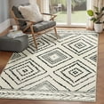 thumbnail image 1 of NewBuros 4'x6' Area Rugs for Living Room, Non-Slip Machine Washable Rugs, Soft Stain Resistant Low Pile Vintage Distressed Print Western Indoor Carpet, White & Black, 1 of 10