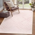 thumbnail image 1 of NewBuros 4'x6' Area Rugs for Living Room, Non-Slip Machine Washable Rugs, Soft Stain Resistant Low Pile Vintage Distressed Print Western Indoor Carpet, Light Pink, 1 of 10
