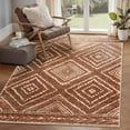 thumbnail image 1 of NewBuros 4'x6' Area Rugs for Living Room, Non-Slip Machine Washable Rugs, Soft Stain Resistant Low Pile Vintage Distressed Print Western Indoor Carpet, Yellowbrown, 1 of 10