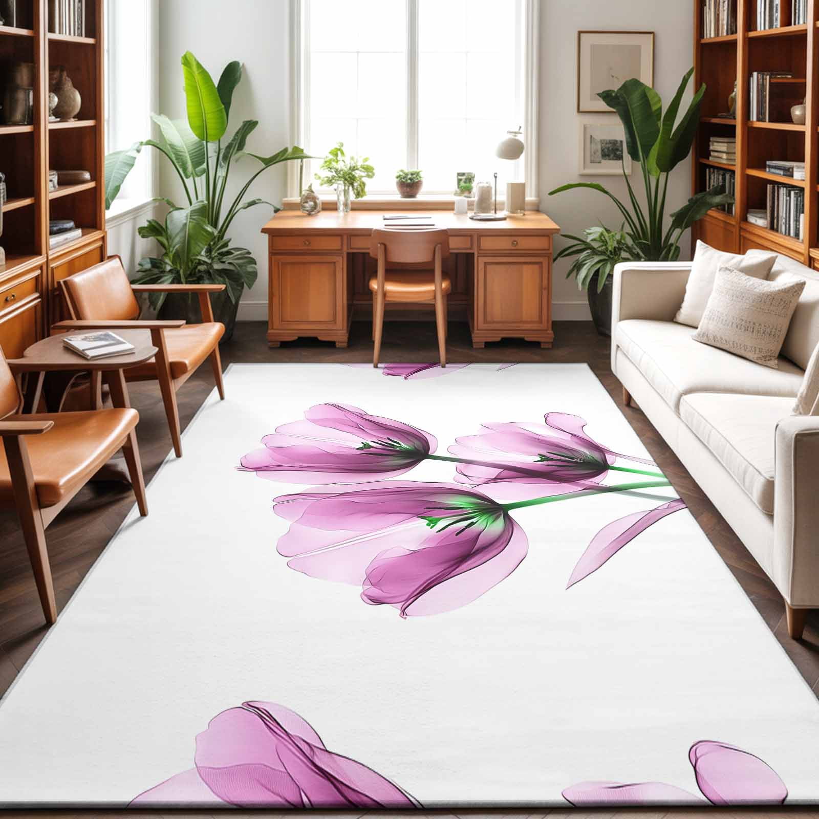 Image result for Area Rugs 4'x6'. Purple Flowers Carpet Runner Indoor Outdoor Rugs Home ...