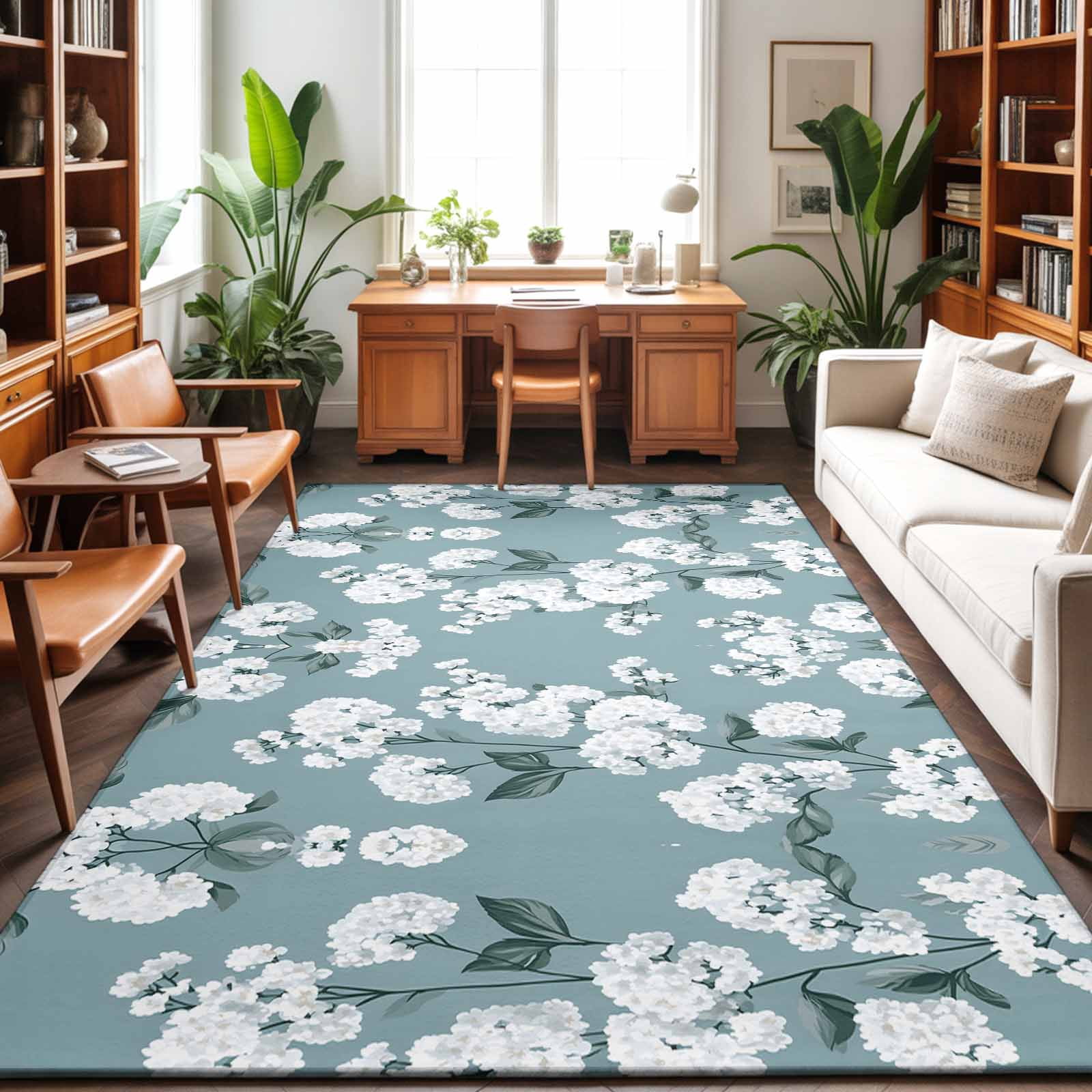 Area Rugs 4'x6'. Spring Flowers Carpet Runner Indoor Outdoor Rugs Home ...