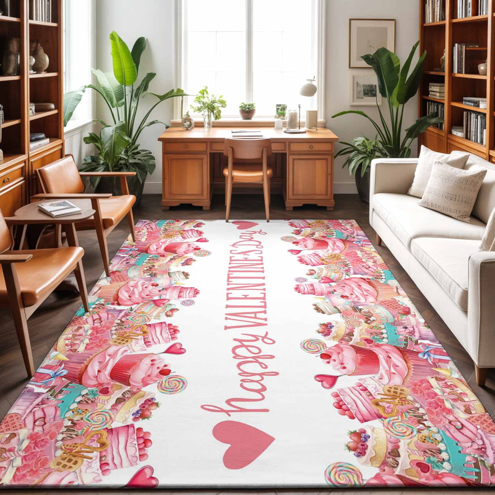 Area Rugs 4'x6'. Valentine's Day Carpet Runner Indoor Outdoor Rugs Home ...
