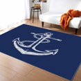 thumbnail image 1 of Area Rugs 4x6 Ft Coastal Anchor Nautical Knot Navy Blue Minimalist Non-Slip Washable Rug Indoor Rug Floor Mats Non Shedding Carpet for Living Room Bedroom Dining Room Home Decor, 1 of 8