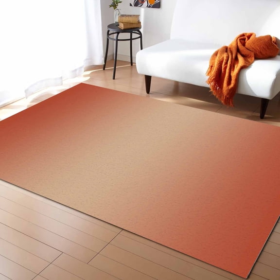 Area Rugs 4x6 Ft Ombre Abstract Gradient Red Orange Non-Slip Washable Rug Indoor Rug Floor Mats Non Shedding Carpet for Living Room Bedroom Dining Room Home Decor