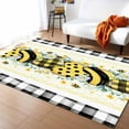 thumbnail image 1 of Area Rugs 4x6 Ft Summer Bee Daisy Eucalyptus Striped Polka Dot Heart Black Plaid Non-Slip Washable Rug Indoor Rug Floor Mats Non Shedding Carpet for Living Room Bedroom Dining Room Home Decor, 1 of 8