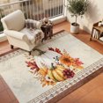 thumbnail image 1 of Area Rugs 5'x7', Fall Boho Pumpkins Carpet Runner Indoor Outdoor Rugs Home Decor Aesthetic, Thanksgiving Farmhouse Vintage Maple Leaf Non Slip Mats Washable Accent Rug for Living Room Bedroom, 1 of 4