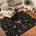 thumbnail image 1 of Area Rugs 5'x7', Farmhouse Flowers Leaves Carpet Runner Indoor Outdoor Rugs Home Decor Aesthetic, Retro Botanical Moon Butterfly Non Slip Mats Washable Accent Rug for Living Room Bedroom, 1 of 8
