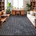 thumbnail image 1 of Area Rugs 5'x7', Mathematics Formulas Carpet Runner Indoor Outdoor Rugs Home Decor Aesthetic, Blackboard with Math Numerical Geometric Non Slip Mats Washable Accent Rug for Living Room Bedroom, 1 of 8