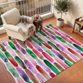 thumbnail image 1 of Area Rugs 5'x7', Purple Green Carpet Runner Indoor Outdoor Rugs Home Decor Aesthetic, Ink Painting Modern Abstract Art Non Slip Mats Washable Accent Rug for Living Room Bedroom, 1 of 8
