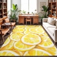 thumbnail image 1 of Area Rugs 5'x7', Summer Lemon Carpet Runner Indoor Outdoor Rugs Home Decor Aesthetic, Modern Oil Painting Yellow Fruits Non Slip Mats Washable Accent Rug for Living Room Bedroom, 1 of 8
