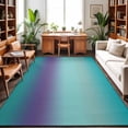 thumbnail image 1 of Area Rugs 5'x7', Teal Purple Ombre Carpet Runner Indoor Outdoor Rugs Home Decor Aesthetic, Modern Gradient Abstract Art Non Slip Mats Washable Accent Rug for Living Room Bedroom, 1 of 8
