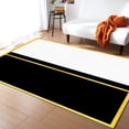 thumbnail image 1 of Area Rugs 5x7 Ft Geometric Modern Art Yellow Stripes White Black Non-Slip Washable Rug Indoor Rug Floor Mats Non Shedding Carpet for Living Room Bedroom Dining Room Home Decor, 1 of 8