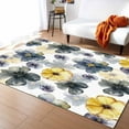 thumbnail image 1 of Area Rugs 5x7 Ft Plants Rustic Violet Flower Lemon Yellow Floral Non-Slip Washable Rug Indoor Rug Floor Mats Non Shedding Carpet for Living Room Bedroom Dining Room Home Decor, 1 of 8