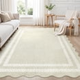 thumbnail image 1 of Area Rugs 5x7 Living Room Washable Modern Rug, Neutral Beige Soft Non Slip Rugs Ultra-Thin Indoor Carpet for Bedroom Dining Room Nursery Home Office, 1 of 12