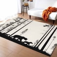 thumbnail image 1 of Area Rugs 5x8 Ft Abstract Animal Bear Family Forest Trees Silhouette Non-Slip Washable Rug Indoor Rug Floor Mats Non Shedding Carpet for Living Room Bedroom Dining Room Home Decor, 1 of 8