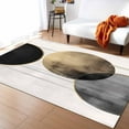 thumbnail image 1 of Area Rugs 5x8 Ft Abstract Art Mottled Black Gold Circle Striped Geometric Moon Non-Slip Washable Rug Indoor Rug Floor Mats Non Shedding Carpet for Living Room Bedroom Dining Room Home Decor, 1 of 8