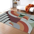 thumbnail image 1 of Area Rugs 5x8 Ft Colorful Vintage Mid-Century Abstract Patchwork Non-Slip Washable Rug Indoor Rug Floor Mats Non Shedding Carpet for Living Room Bedroom Dining Room Home Decor, 1 of 8