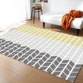 thumbnail image 1 of Area Rugs 5x8 Ft Geometric Yellow Gray Black Chevron Non-Slip Washable Rug Indoor Rug Floor Mats Non Shedding Carpet for Living Room Bedroom Dining Room Home Decor, 1 of 8