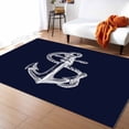 thumbnail image 1 of Area Rugs 5x8 Ft Nautical Anchor Rope Knot Coastal Dark Blue Non-Slip Washable Rug Indoor Rug Floor Mats Non Shedding Carpet for Living Room Bedroom Dining Room Home Decor, 1 of 8
