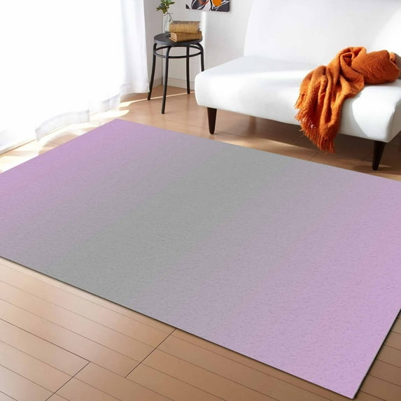Area Rugs 5x8 Ft Ombre Abstract Gradient Purple Gray Non-Slip Washable Rug Indoor Rug Floor Mats Non Shedding Carpet for Living Room Bedroom Dining Room Home Decor