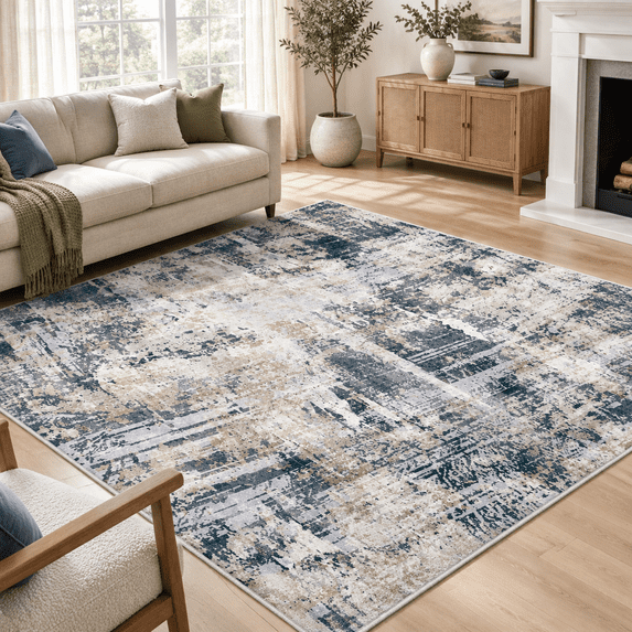 Area Rugs 6x9 Living Room: Washable Rug Modern Abstract Large Soft Non ...
