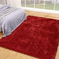 thumbnail image 1 of Area Rugs 6x9ft Luxurious and Thick Faux Fur Shag Rug Non-Slip Carpet Soft Home Decor Rug Nursery Rug CarpetsRed, 1 of 8