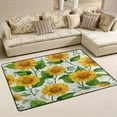 thumbnail image 1 of Area Rugs 72"x48" Indoor Non-Slip Wear Resistant Floor Mats Soft Large Carpets for Living Room Bedroom Home Decor Washable Rug Bright Yellow Sunflowers, 1 of 7