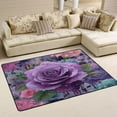 thumbnail image 1 of Area Rugs 72"x48" Indoor Non-Slip Wear Resistant Floor Mats Soft Large Carpets for Living Room Bedroom Home Decor Washable Rug Purple Rose Gradient Painting, 1 of 7