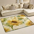 thumbnail image 1 of Area Rugs 72"x48" Indoor Non-Slip Wear Resistant Floor Mats Soft Large Carpets for Living Room Bedroom Home Decor Washable Rug Vintage Fashion Sunflowers, 1 of 7