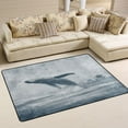 thumbnail image 1 of Area Rugs 72"x48" Indoor Non-Slip Wear Resistant Floor Mats Soft Large Carpets for Living Room Bedroom Home Decor Washable Rug Whales Leap Out Of The Sea, 1 of 7