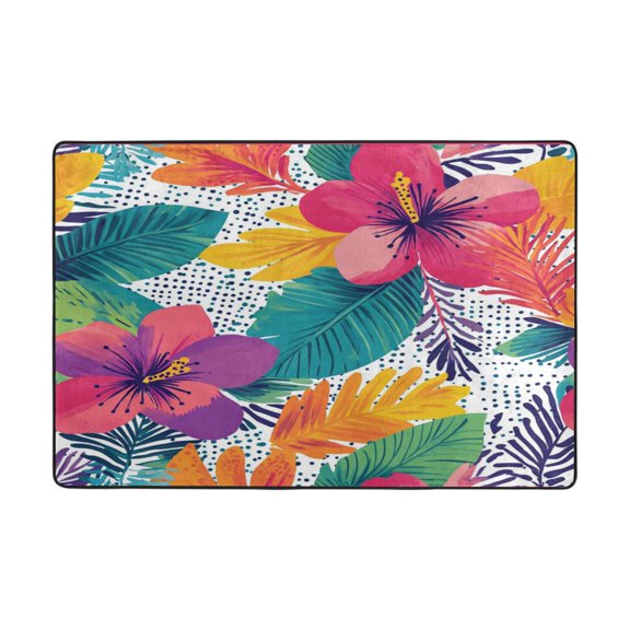 Area Rugs 72"x48" Indoor Non-Slip Wear Resistant Floor Mats Soft Large Carpets for Living Room Bedroom Home Decor Washable Rug Chevron Pattern