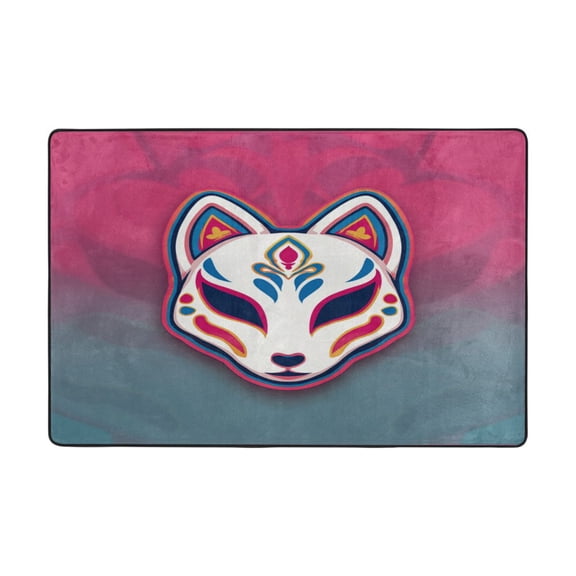 Area Rugs 72"x48" Indoor Non-Slip Wear Resistant Floor Mats Soft Large Carpets for Living Room Bedroom Home Decor Washable Rug Mask Logo Design