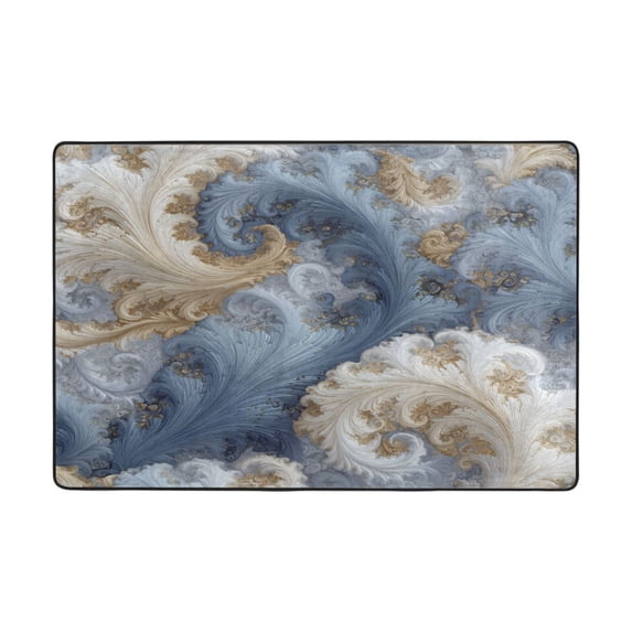 Area Rugs 72"x48" Indoor Non-Slip Wear Resistant Floor Mats Soft Large Carpets for Living Room Bedroom Home Decor Washable Rug Palace Construction