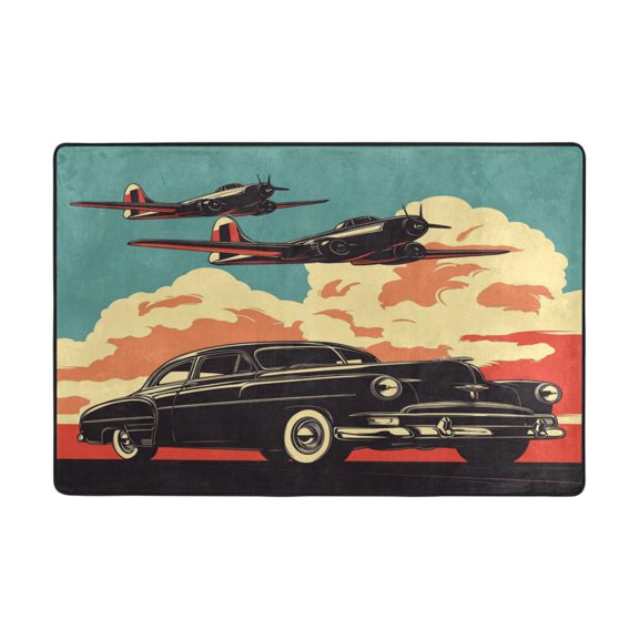 Area Rugs 72"x48" Indoor Non-Slip Wear Resistant Floor Mats Soft Large Carpets for Living Room Bedroom Home Decor Washable Rug Unlimber