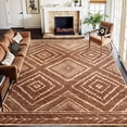 thumbnail image 1 of NewBuros 9'x12' Area Rugs for Living Room, Non-Slip Machine Washable Rugs, Soft Stain Resistant Low Pile Vintage Distressed Print Western Indoor Carpet, Yellowbrown, 1 of 12