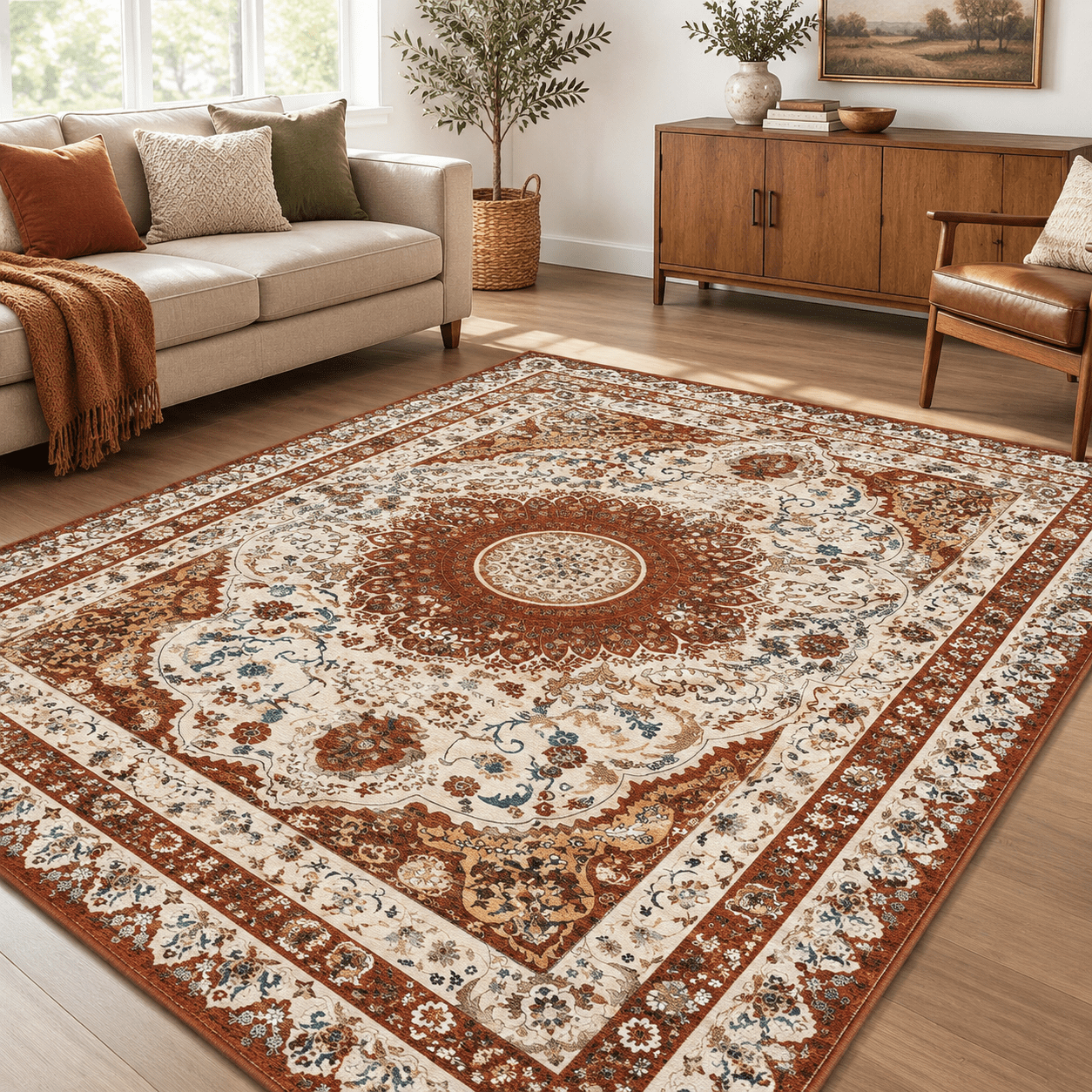 Area Rugs 9x12 Living Room: Washable Vintred Rug - Walmart.com