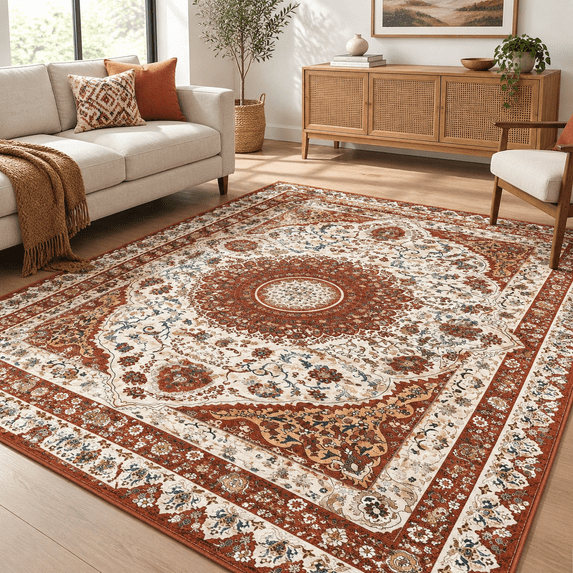 Area Rugs 9x12 Living Room: Washable Vintred Rug - Walmart.com