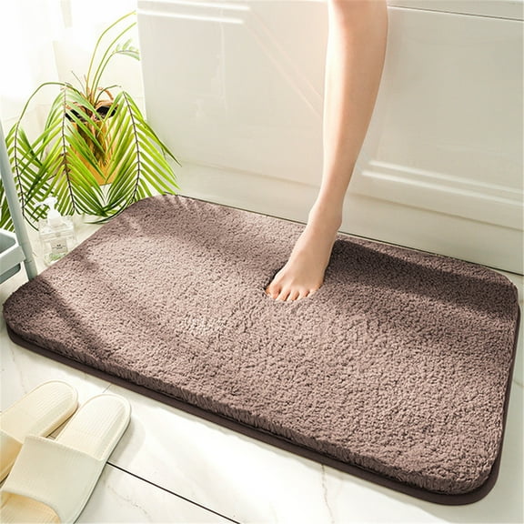 Area Rugs,Bathroom Rugs Bath Mat Absorbent Microfiber Bath Rugs Non Slip Plush Shaggy Shower Mat For Bathroom Floor Tub Machine Washable Kitchen Mat Doormat White(24x16 Inch)