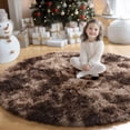 thumbnail image 1 of Shag Area Rugs for Living Room 8'(Round), Soft and Fluffy Shaggy Carpet for Pets, Machine Washable Floor Rugs for Living room, 1 of 8