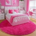thumbnail image 1 of Shag Area Rugs for Living Room 6'(Round), Soft and Fluffy Shaggy Carpet for Pets, Machine Washable Floor Rugs for Living room, 1 of 7