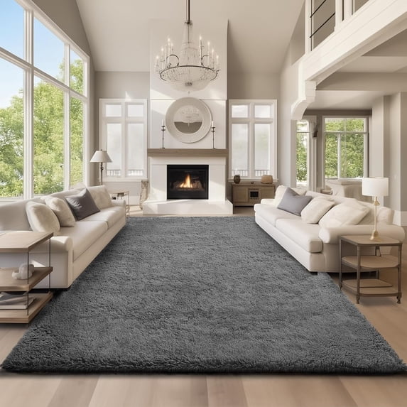 Shag Area Rugs for Living Room 9'X12', Soft and Fluffy Shaggy Carpet for Pets, Machine Washable Floor Rugs for Living room