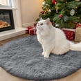 thumbnail image 1 of Shag Area Rugs for Living Room 6'(Round), Soft and Fluffy Shaggy Carpet for Pets, Machine Washable Floor Rugs for Living room, 1 of 7