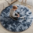thumbnail image 1 of Shag Area Rugs for Living Room 6'(Round), Soft and Fluffy Shaggy Carpet for Pets, Machine Washable Floor Rugs for Living room, 1 of 6