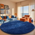 thumbnail image 1 of Shag Area Rugs for Living Room 8'(Round), Soft and Fluffy Shaggy Carpet for Pets, Machine Washable Floor Rugs for Living room, 1 of 6